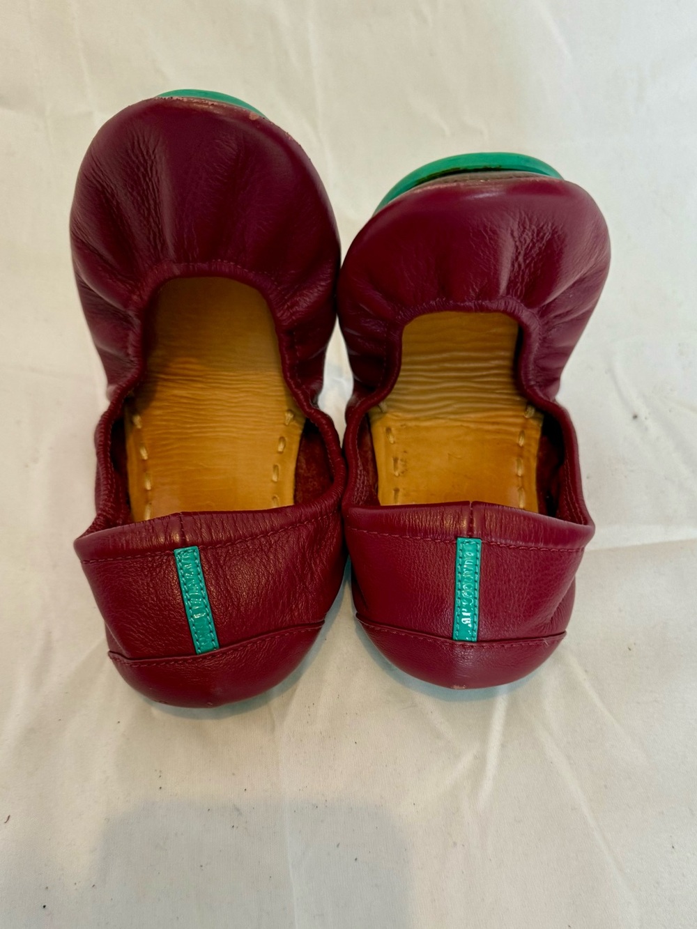 Tieks Italian Leather Ballet Flats Wine Burgundy Size 7 - Picture 6 of 8